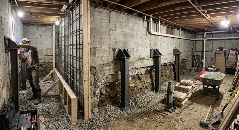 Basement Stabilization in Easley, SC