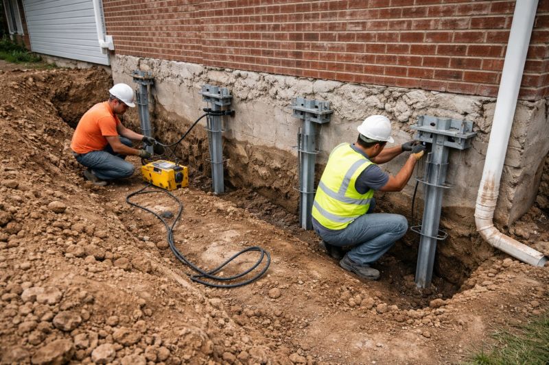 Helical Piers Installation in Easley, SC