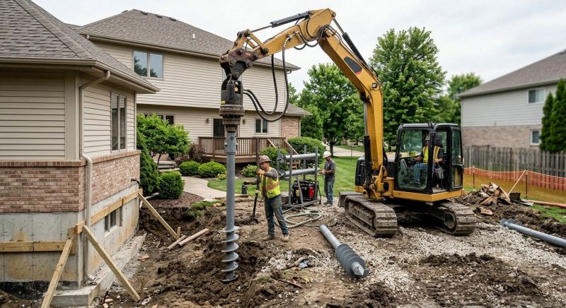 Helical Pile Installation in Easley, SC