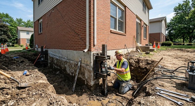 Sinking Foundation Repair in Greer, SC