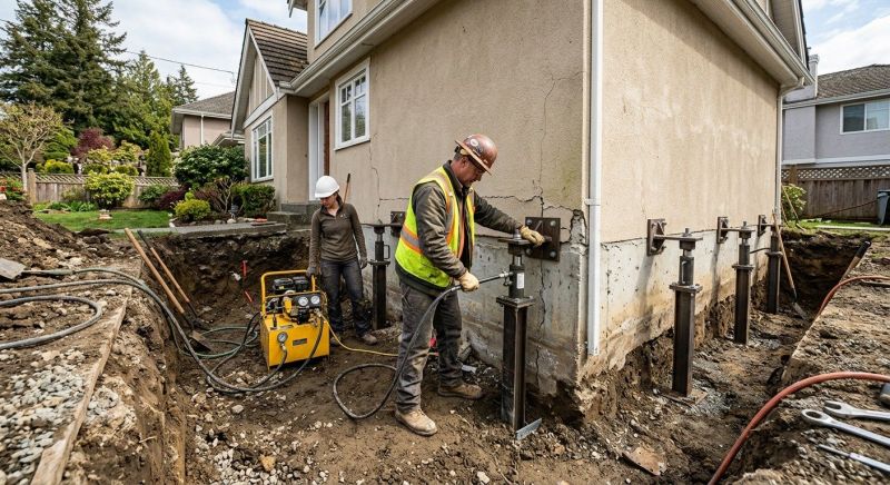 Sinking Foundation Repair in Easley, SC